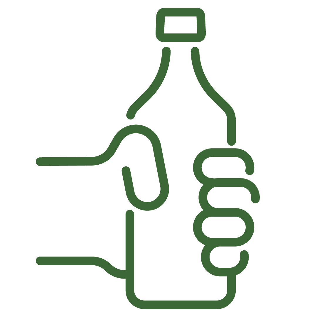 Person holding drink icon